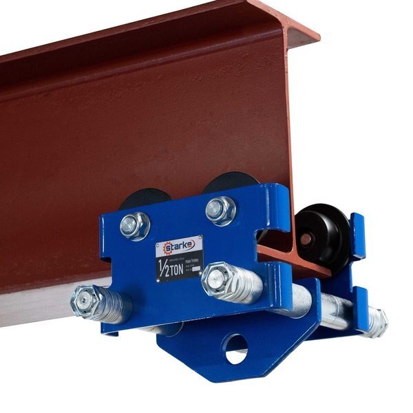 Manual Low Headroom Push Trolley, Steel, 500 lb, Starke, Mfr#: SPT025C